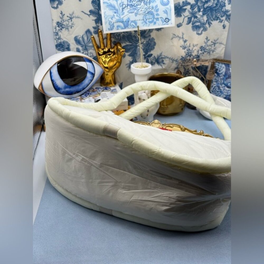 🆕 HUNTER 🧿 NWOT Large Framed Puffer Bag, White *MISSING CROSSBODY STRAP* - Picture 7 of 14